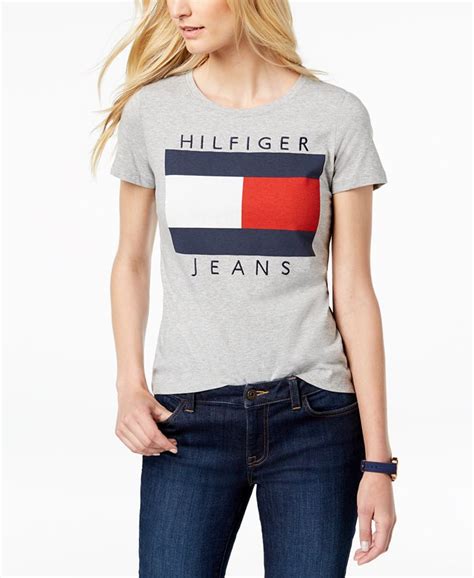 Tommy Hilfiger Cotton Embroidered Logo T-Shirt, Created for Macy's ...