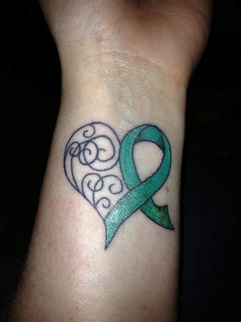 Ovarian Cancer Ribbon Tattoo - CancerWalls