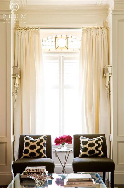 Cream Curtains - Transitional - living room - McGill Design Group