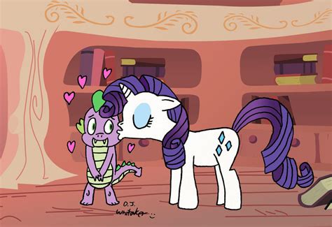 Rarity kiss Spike by DJgames on DeviantArt