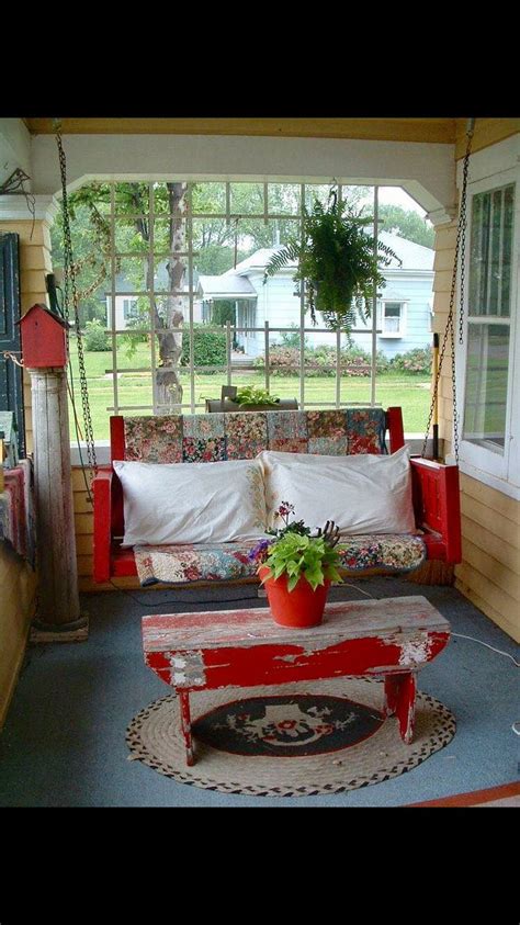 Pin by Theresa Harper on DIY stuff | Porch furniture, Porch decorating, Cottage porch