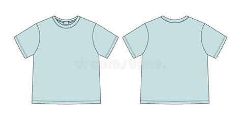 Apparel Technical Sketch Unisex T Shirt. Eggshell Blue Color. T-shirt ...