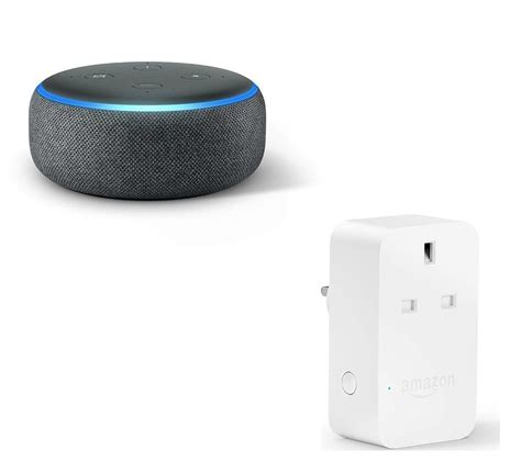 Buy AMAZON Echo Dot (2018) & Smart Plug Bundle - Charcoal | Free Delivery | Currys