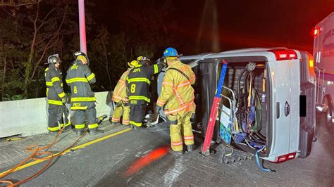 Person trapped after pickup truck overturns in accident in Harford County