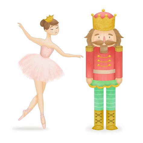 Beautiful nutcracker ballet characters hand painted 4609708 Vector Art at Vecteezy