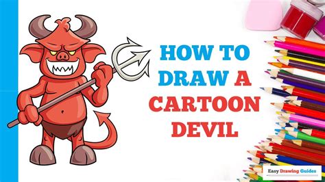 How to Draw a Cartoon Devil in a Few Easy Steps: Drawing Tutorial for Beginner Artists - YouTube