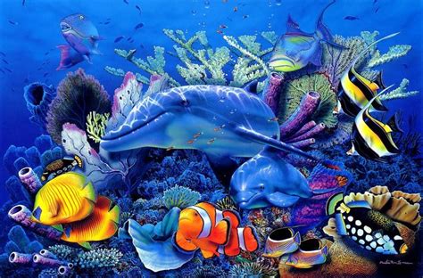 dolphin art images - Google Search | Dolphin art, Fish art, Fish wallpaper