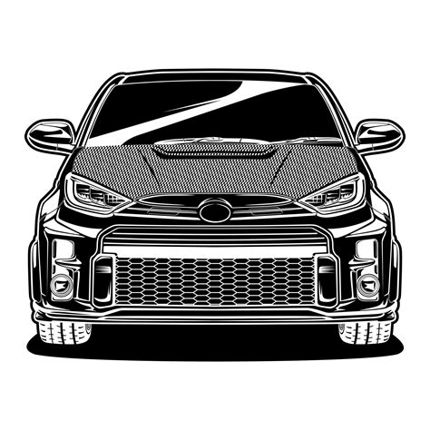 Black and white car vector illustration for conceptual design 9482448 Vector Art at Vecteezy