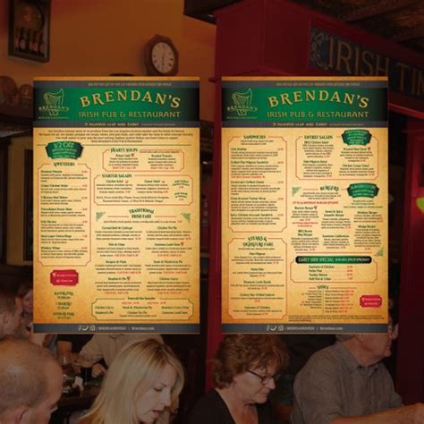 Redesign of an Irish Pub Menu . | Menu contest