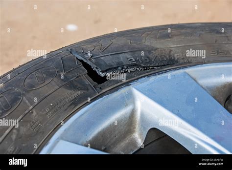 Damaged Tyre High Resolution Stock Photography and Images - Alamy