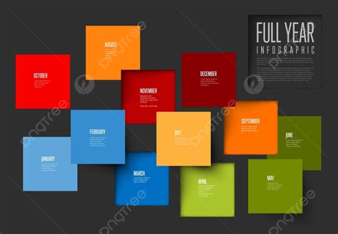 Infographic Full Year Timeline Template Label Presentation Number ...