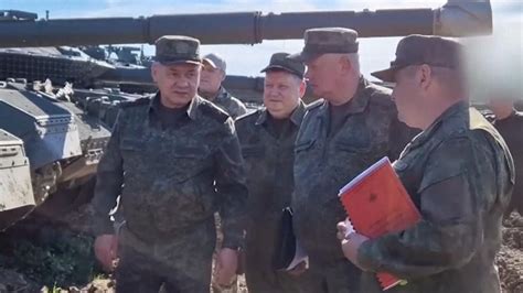 Ukraine war: Russia's defence minister Sergei Shoigu inspects military equipment amid Wagner ...