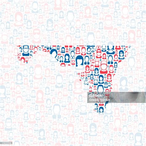 Washington County Maryland Map With Blue And Red People Stock ...