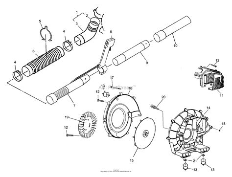 Husqvarna 125 BT (TH026D - AC57 Engine) (2003-07) Parts Diagram for Fan / Housing & Blower Tubes