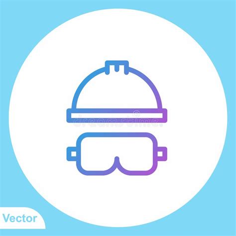 Safety Glasses Vector Icon Sign Symbol Stock Illustration - Illustration of industrial, goggles ...