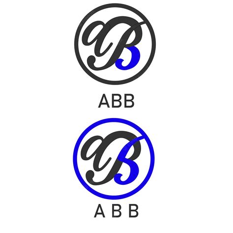 Premium Vector | Abb logo design templates black and white, blue