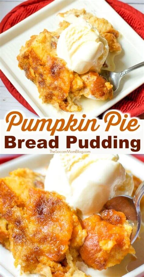 The BEST Pumpkin Bread Pudding - The Soccer Mom Blog