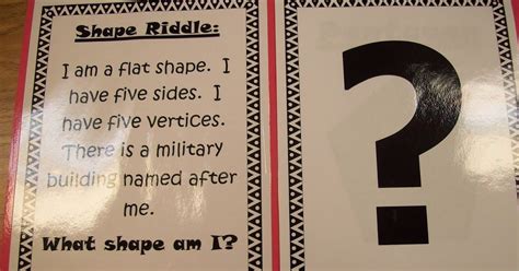 Shape Riddles | Teaching math elementary, Writing riddles, Teaching math