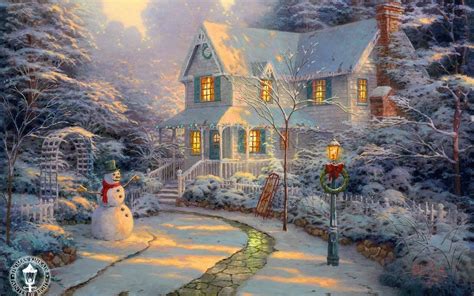 10 New Thomas Kinkade Christmas Wallpaper Hd FULL HD 1920×1080 For PC ...