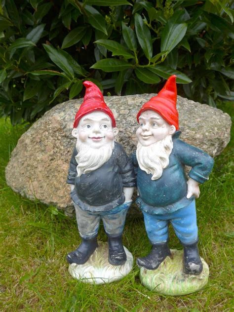 Two funny garden gnomes stock photo. Image of fantasy - 54325850