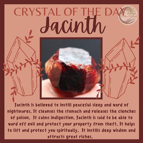 Jacinth Crystal Meaning | Crystals, Crystal healing stones, Crystals healing properties