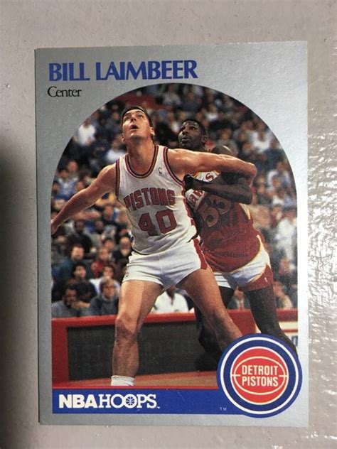 BILL LAIMBEER Detroit Pistons 1990 NBA Hoops 108 Card | Etsy