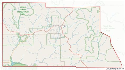 Map of Archuleta County, Colorado - Thong Thai Real