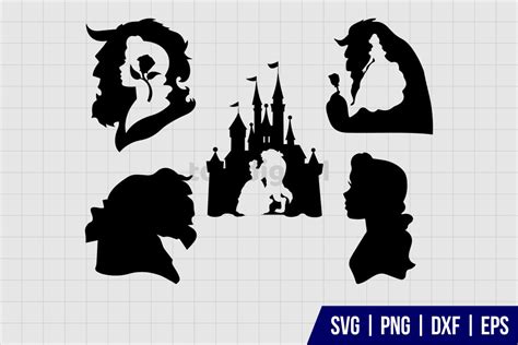 Beauty And The Beast Silhouette SVG - Gravectory