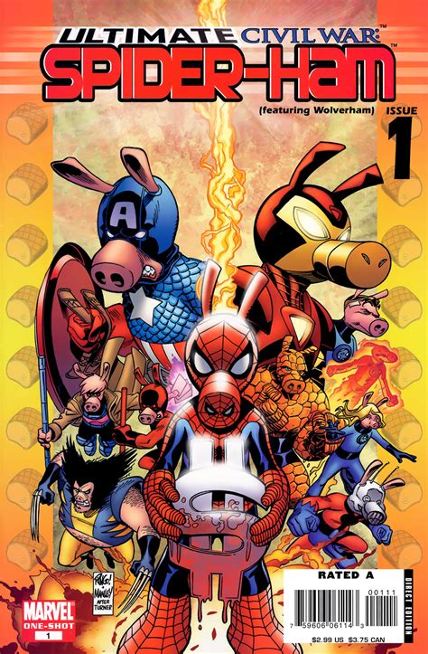 Ultimate Civil War: Spider-Ham Vol 1 1 | Marvel Database | FANDOM ...