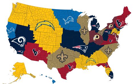 NFL Imperialism Map - Week 6 2018 : nfl