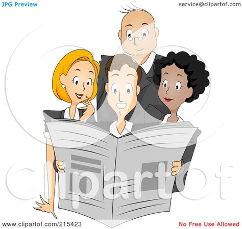 Royalty-Free (RF) Clipart Illustration of a Group Of Newspaper ...