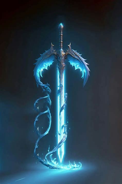 Fantasy Sword, Fantasy Armor, Fantasy Weapons, Dark Fantasy Art, Staff ...