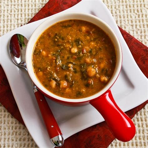 Chickpea (Garbanzo Bean) Soup Recipe with Spinach, Tomatoes, and Basil ...