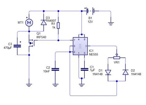 NE555 based PWM DC Motor Speed Controller Circuit with PCB Layout | Motor speed