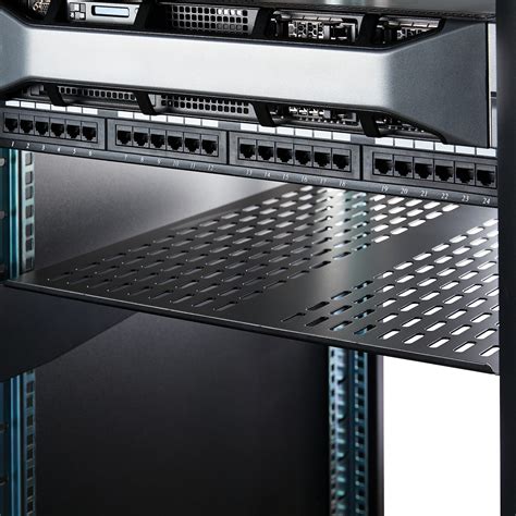 2U 22' Vented Fixed Rack Mount Shelf - Rack Shelves | Server Rack Accessories