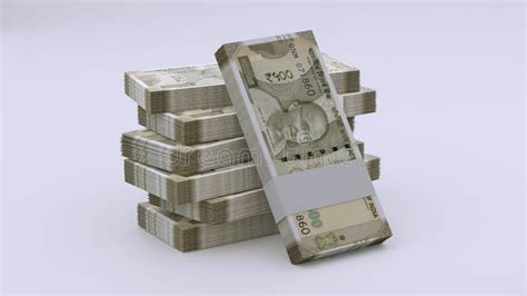 Indian Rupee 100 Currency Note Bundles - 3D Illustration Stock ...