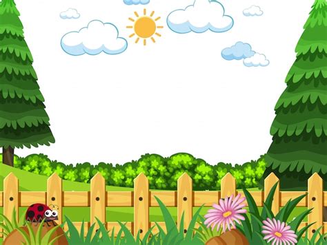 Premium Vector | Flat nature template background