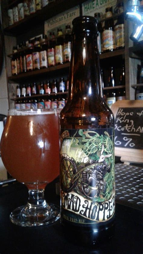 Mad Hopper IPA by Chaos Mountain Brewing, Callaway, VA. Brewed with six ...