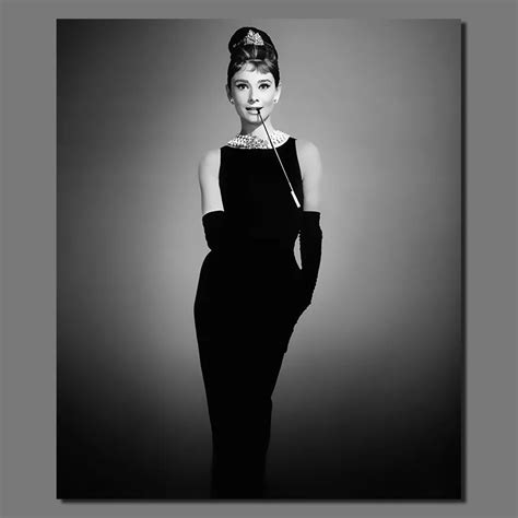 Modern black and white Audrey Hepburn poster home For living room ...