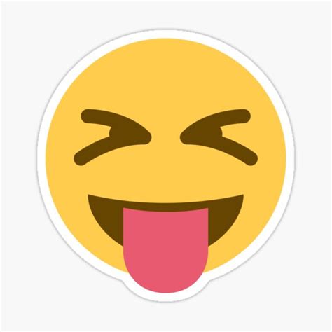 "face with stuck-out tongue and tightly-closed eyes emoji" Sticker by ...