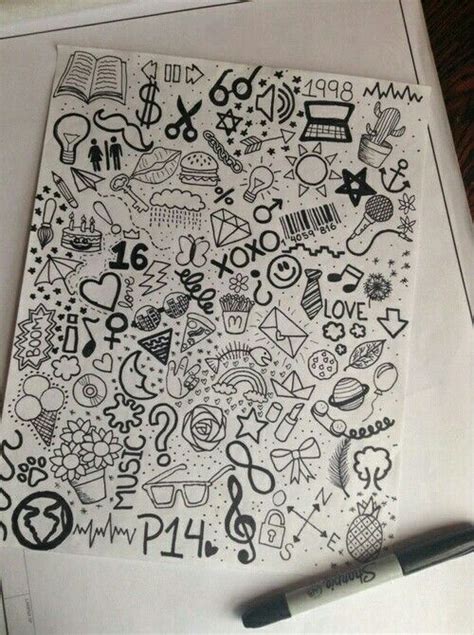 Pin by Neha Medimi on Arte | Notebook doodles, Doodle drawings, Hand doodles