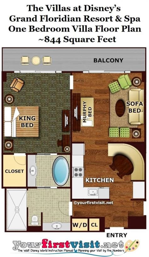 Grand Floridian One Bedroom Villa Floor Plan - floorplans.click