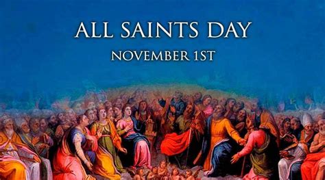 The Solemnity of All Saints is celebrated on the first of November. It was instituted to honour ...