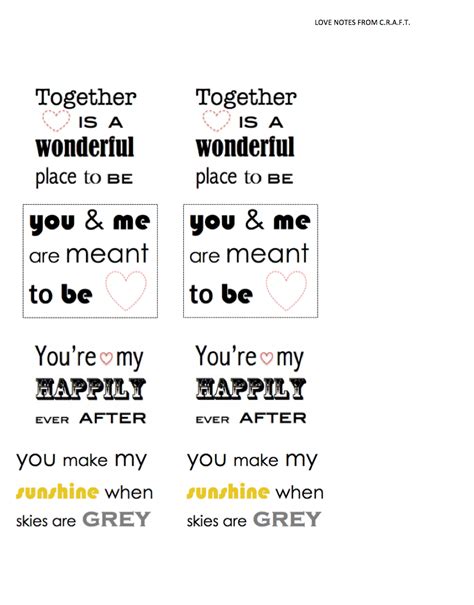 Printable Love Notes - C.R.A.F.T.