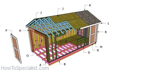 10x20 Gable Shed Roof Plans | HowToSpecialist - How to Build, Step by ...