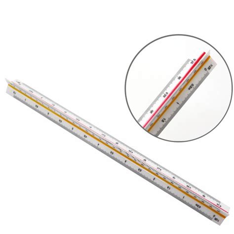 Buy HGYCPP Architect Scale Ruler 12-Inch Color-Coded Professional-Grade Aluminum Triangular ...