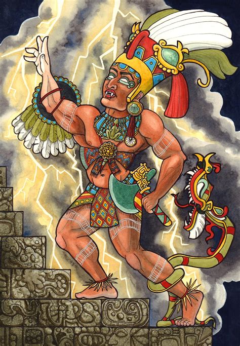 Chaac Mayan God of Storms - Etsy