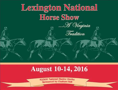 Lexington National Horse Show comes to Virginia Horse Center Aug. 9-14 ...