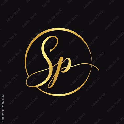 Initial SP letter Logo Design vector Template. Abstract Script Letter SP logo Design Stock ...