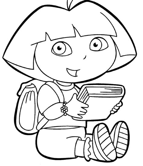 Free Printable Dora The Explorer Coloring Pages For Kids